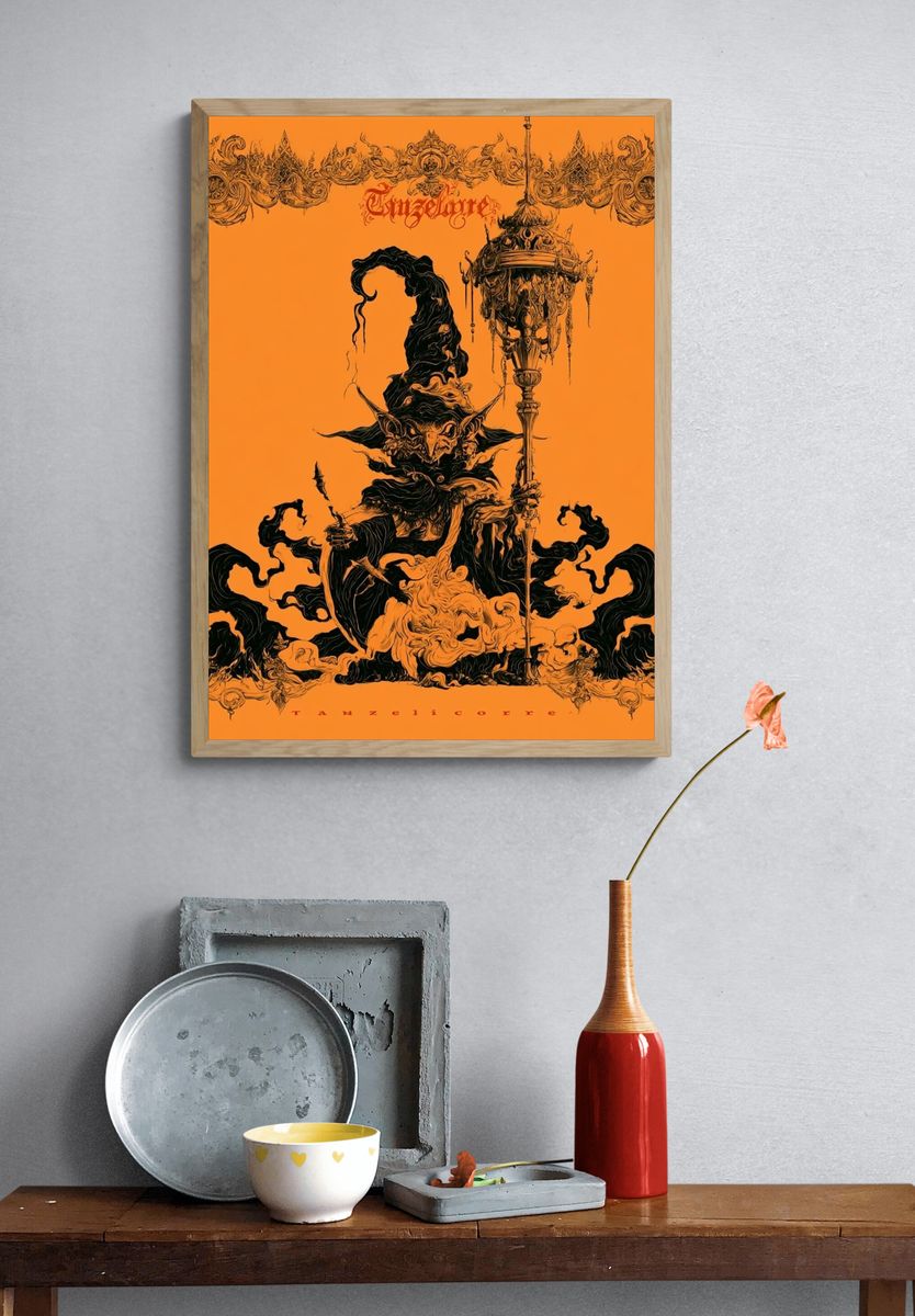 Tanzelicorxe Gothic Illustration Poster. — room view 3