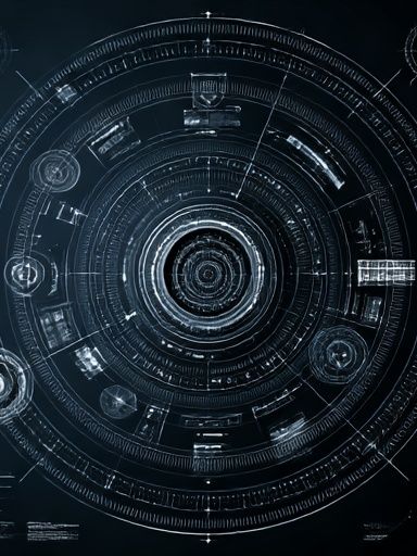 Futuristic HUD Interface Poster. poster — illustration art