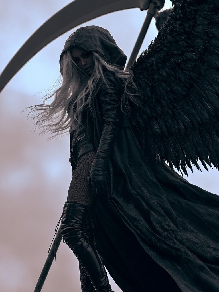 Dark Angel Fantasy Illustration Poster. poster detail