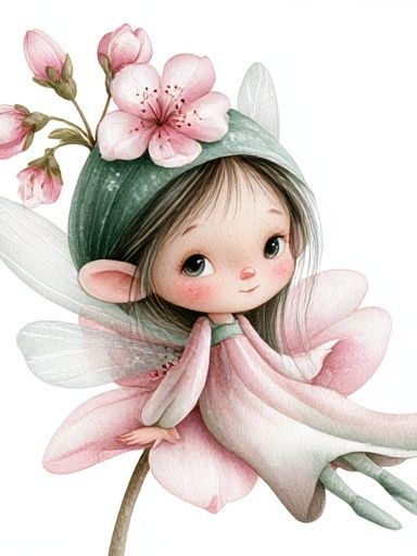 Blossom Fairy Illustration Poster. poster — illustration art