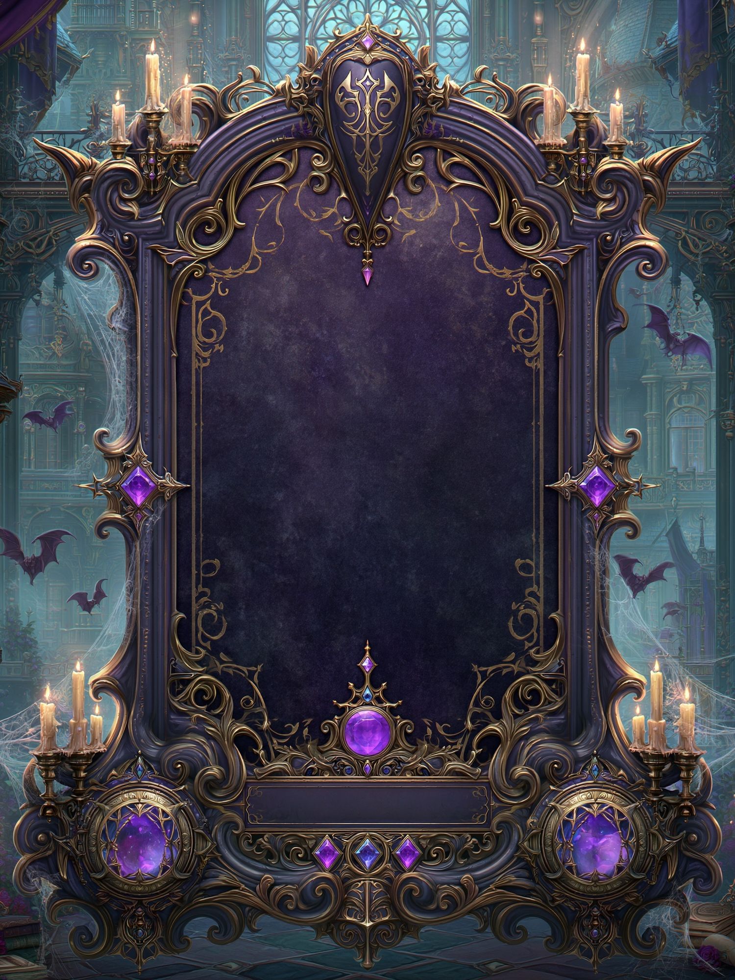 Gothic Fantasy Mirror Poster. poster — illustration art