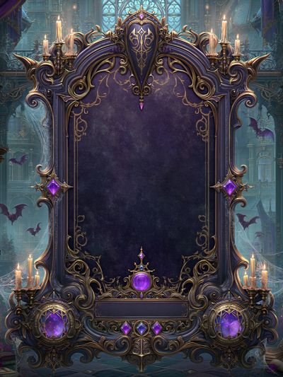 Gothic Fantasy Mirror Poster. poster print
