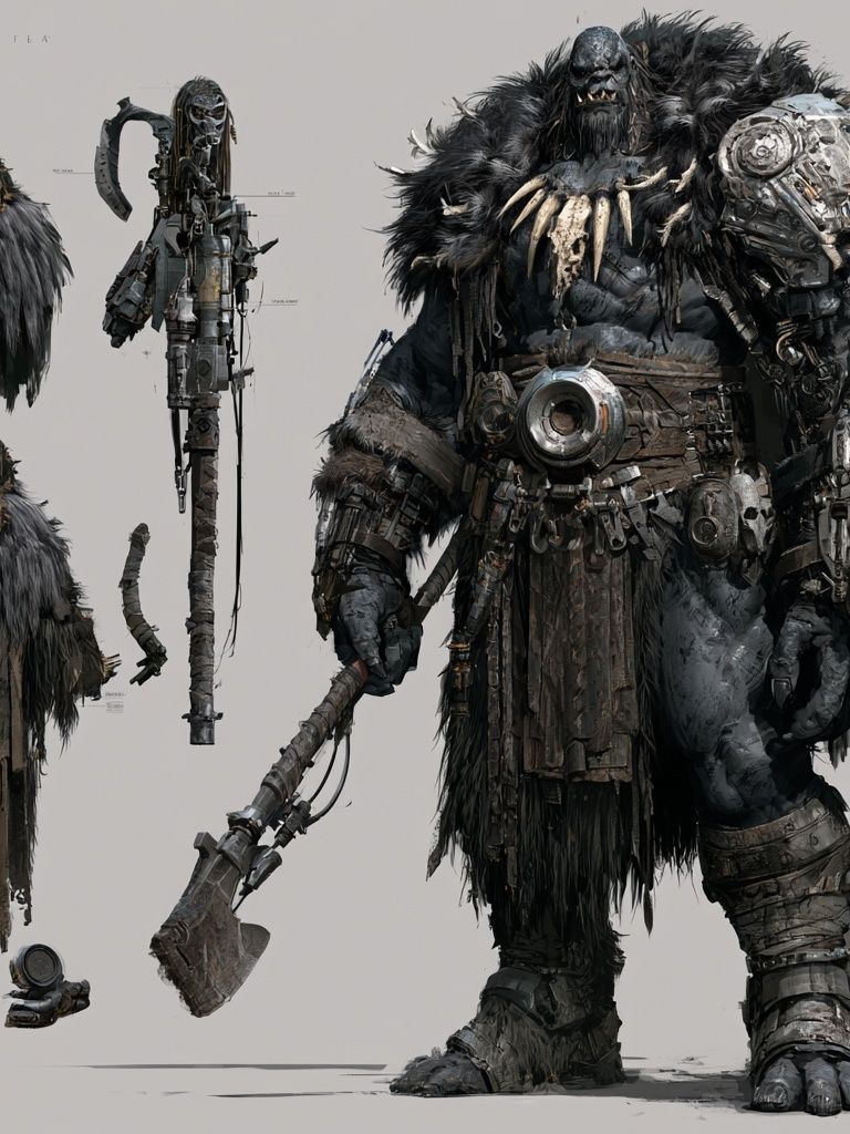 Orc Warrior Concept Art Poster. poster detail