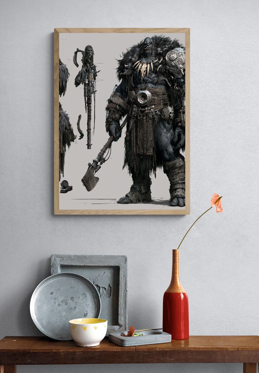 Orc Warrior Concept Art Poster. — room view 3