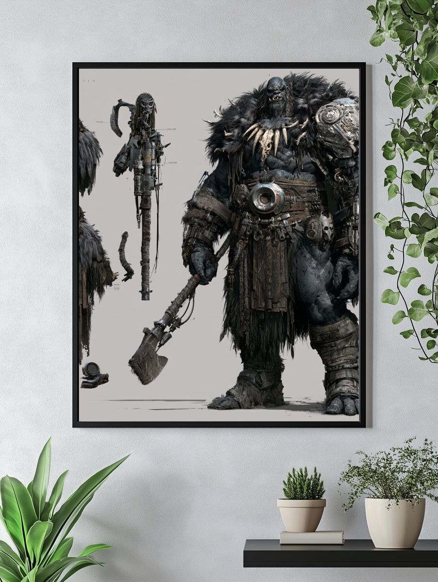 Orc Warrior Concept Art Poster. — room view 4