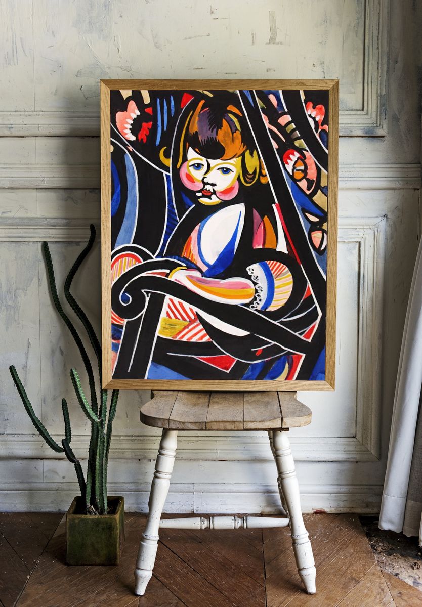 Child Rocker (ca.1916) painting high. — room view 1