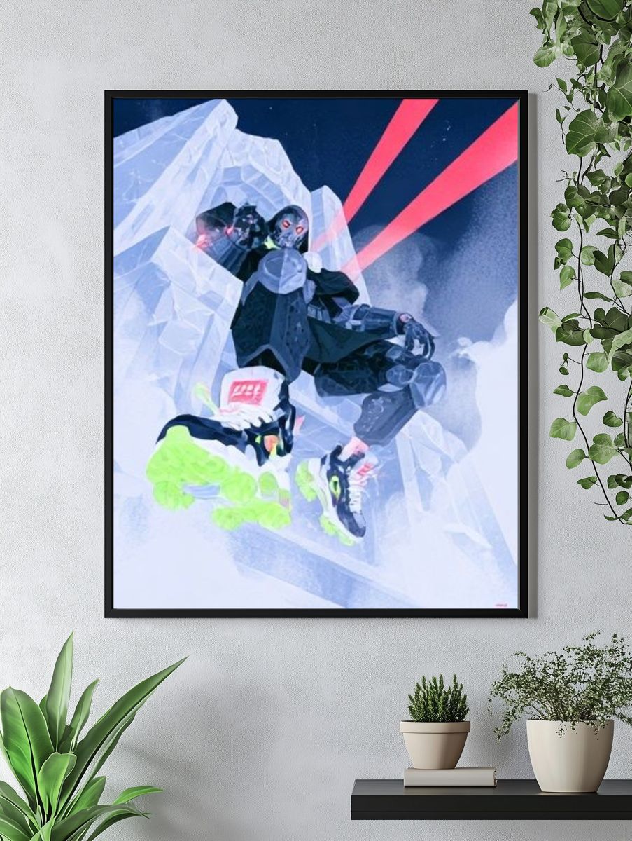 Mecha Skater Digital Art Poster. — room view 4