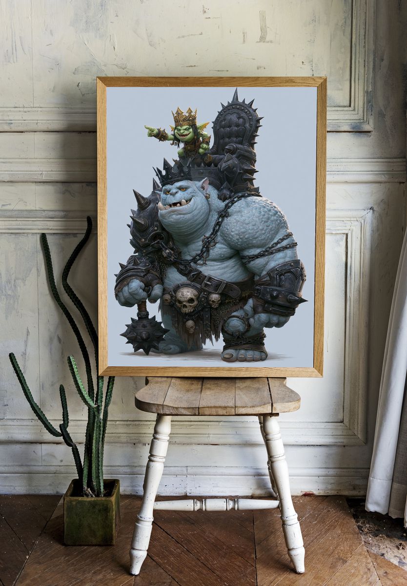 Goblin King Fantasy Illustration Poster. room preview