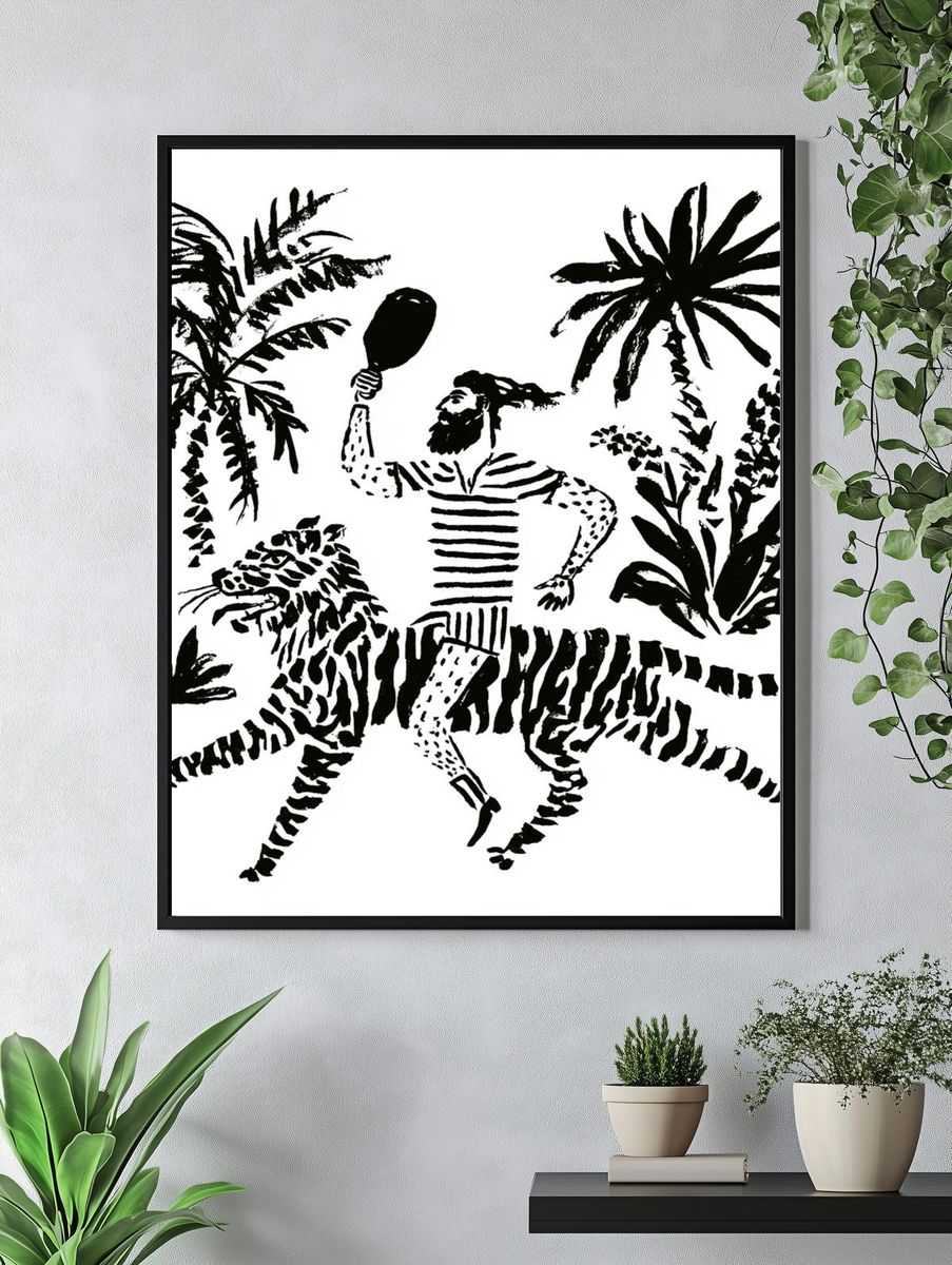 Jungle Rider Ink Poster. — room view 4