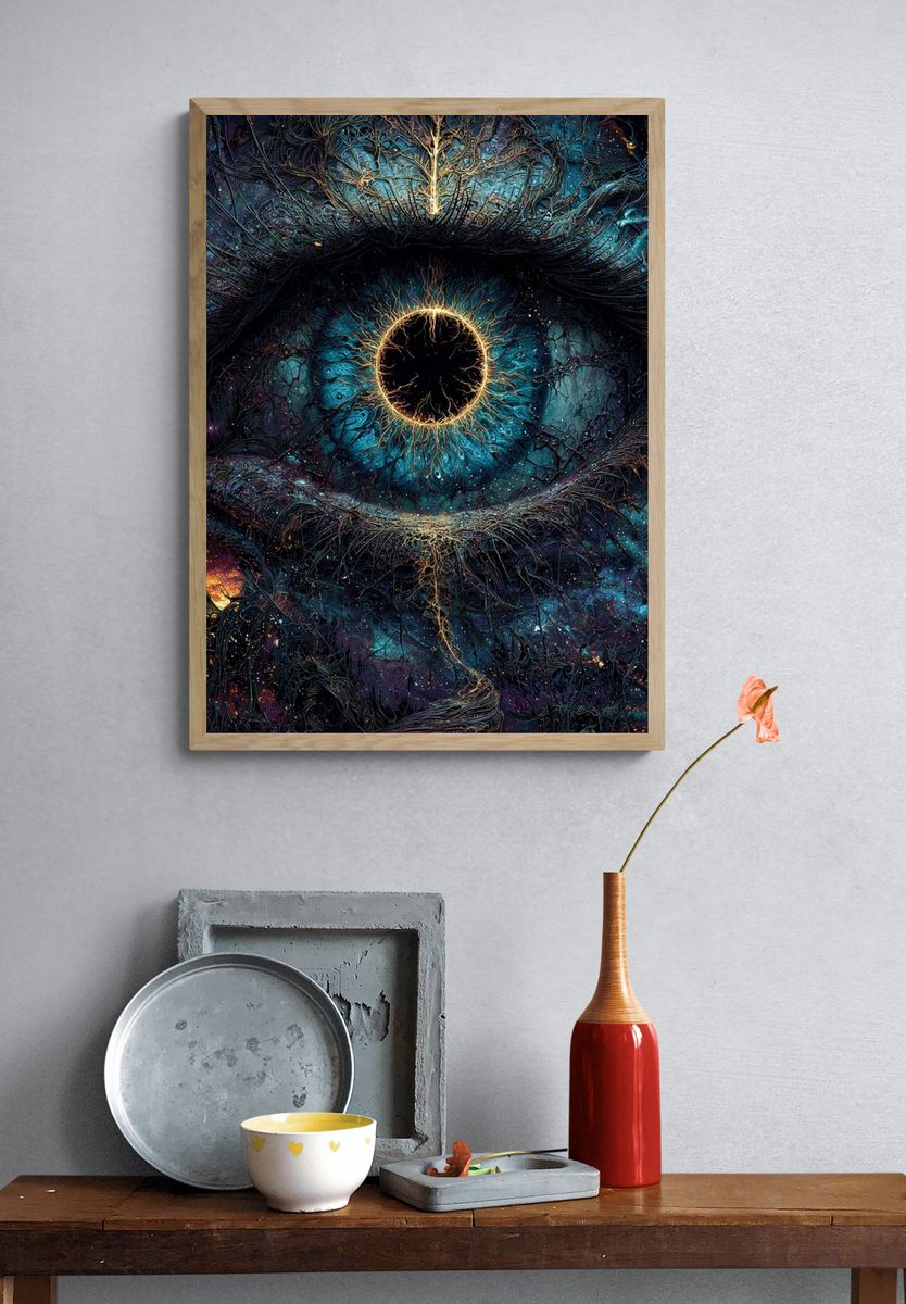 Cosmic Eye Surrealism Poster. — room view 3