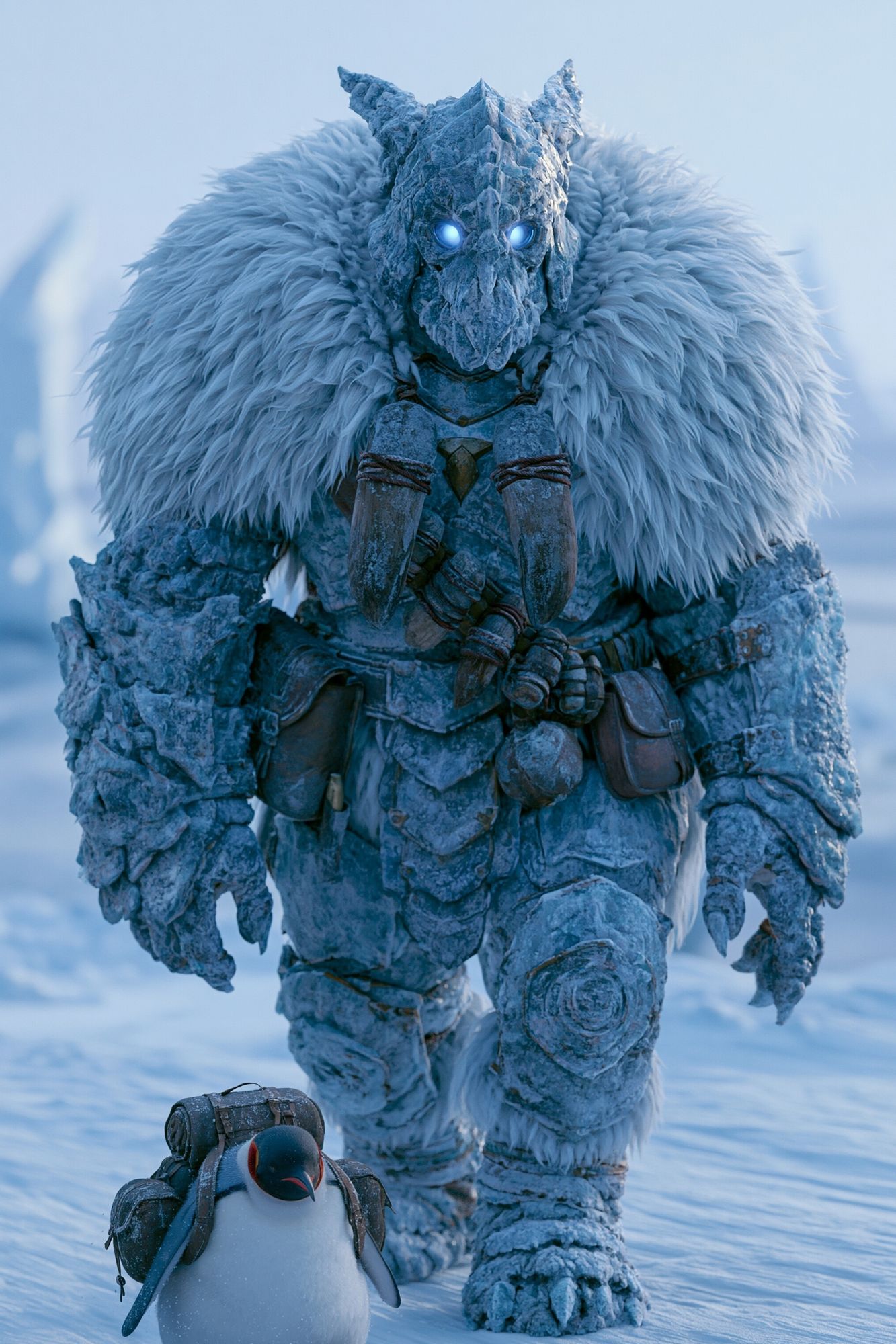 Ice Guardian Fantasy Illustration Poster. poster — illustration art
