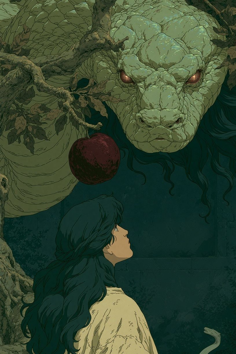 Forest Dragon Encounter Print. poster — illustration art