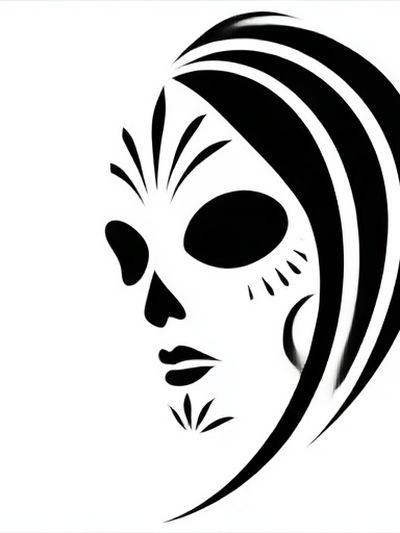 Sugar Skull Minimalist Poster. poster
