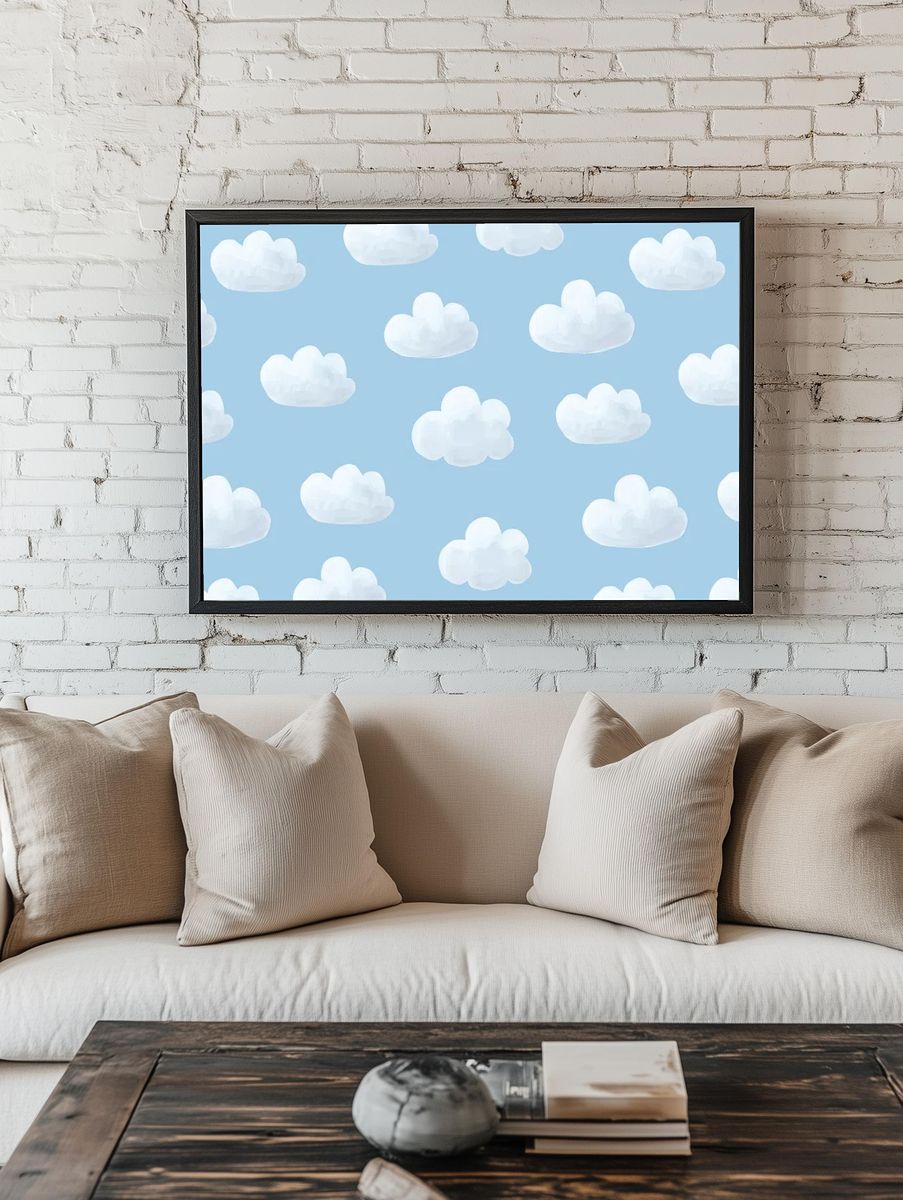 Clouds wallpaper, cute HD background room preview
