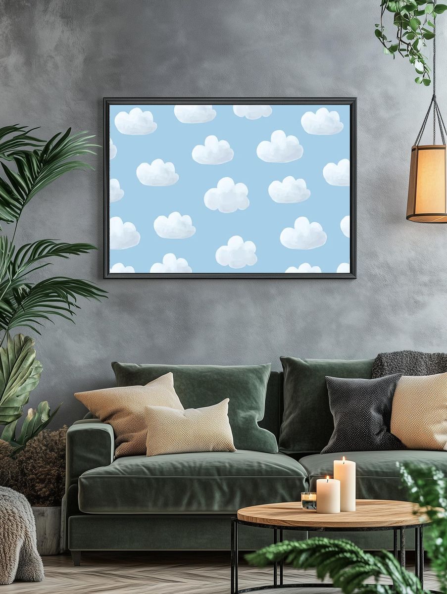 Clouds wallpaper, cute HD background. — room view 4