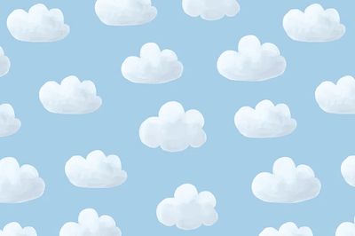 Clouds wallpaper, cute HD background. poster