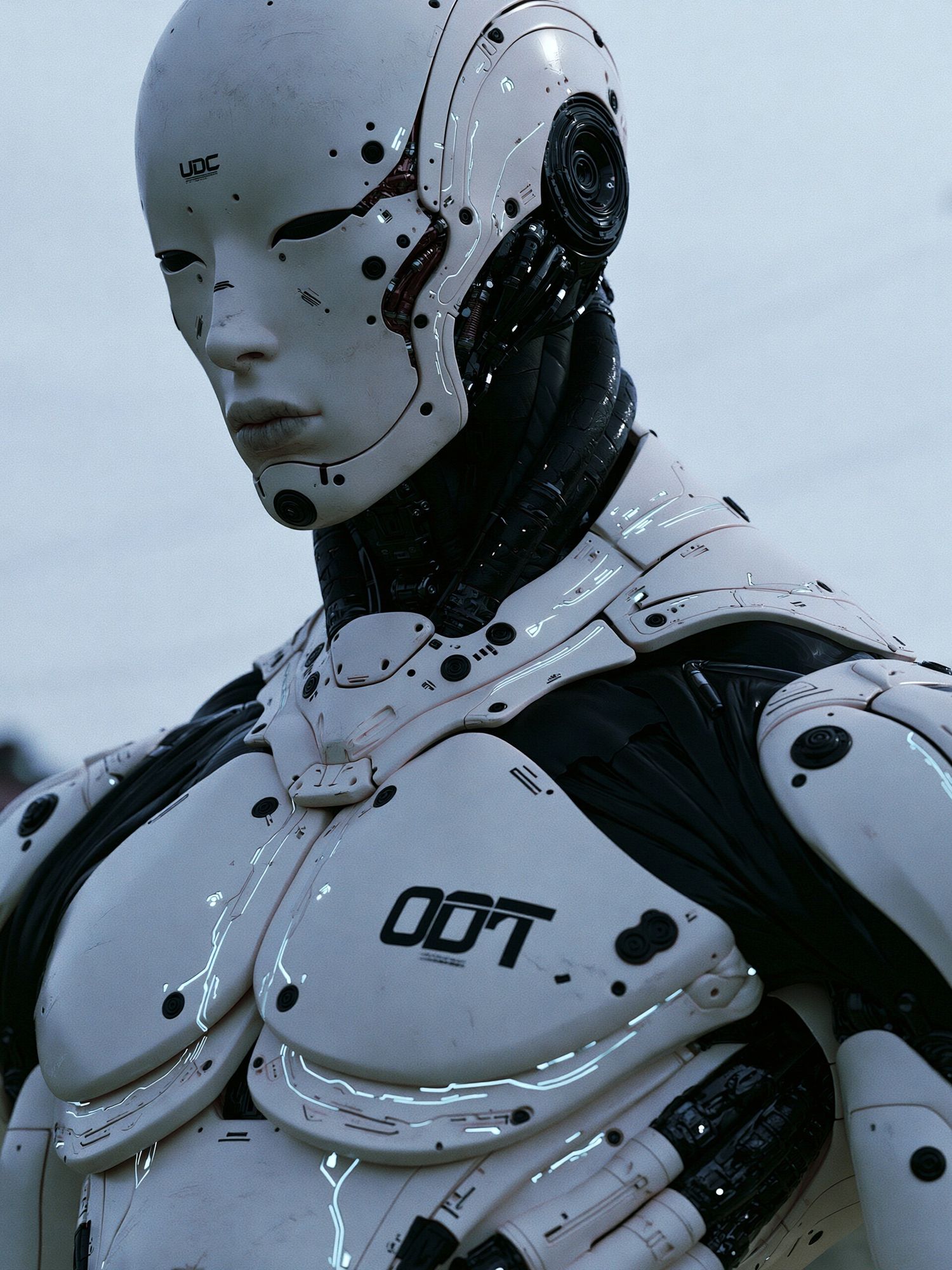 Cybernetic Android Portrait Print. poster detail