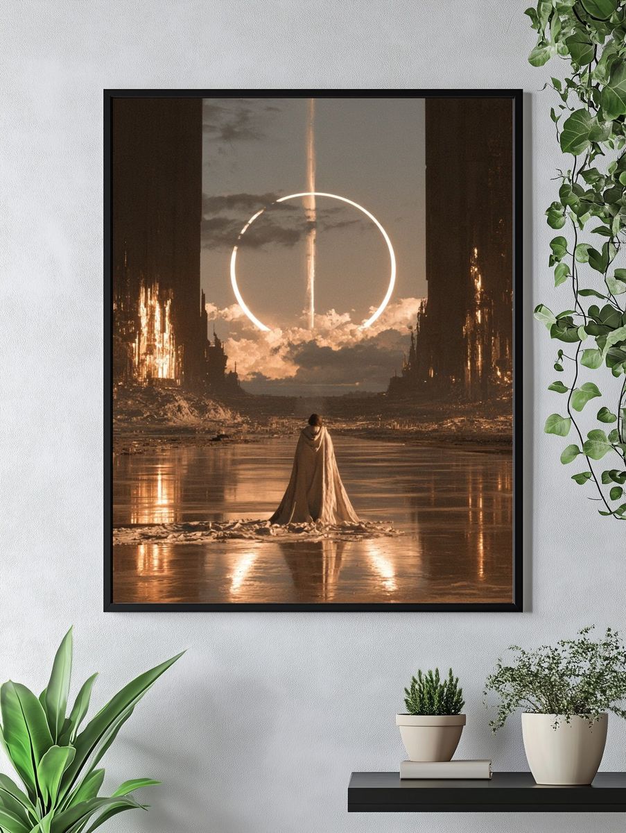Celestial Portal Surrealism Print. — room view 4