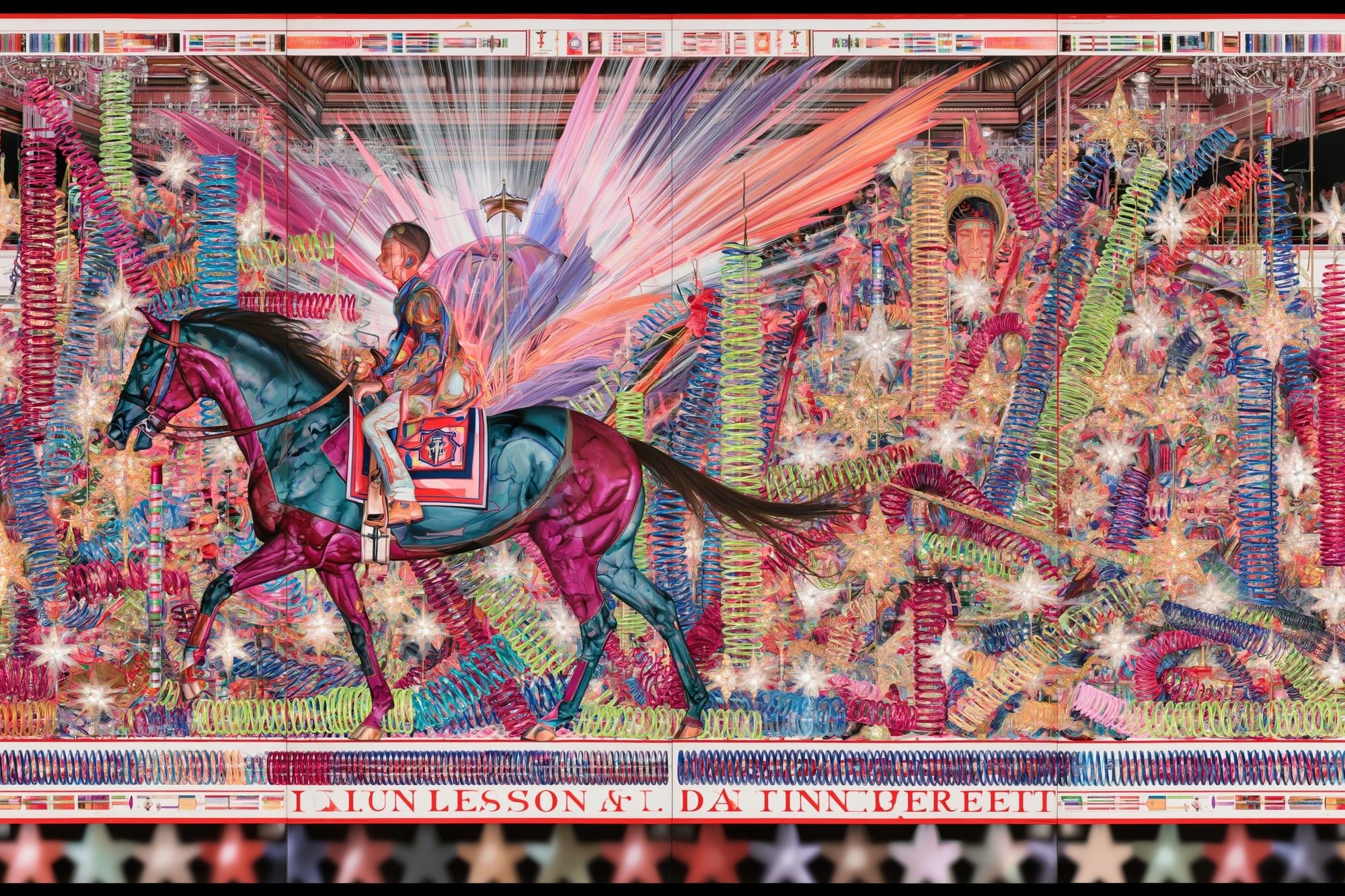 Carnival Horse Surrealism Poster. poster detail
