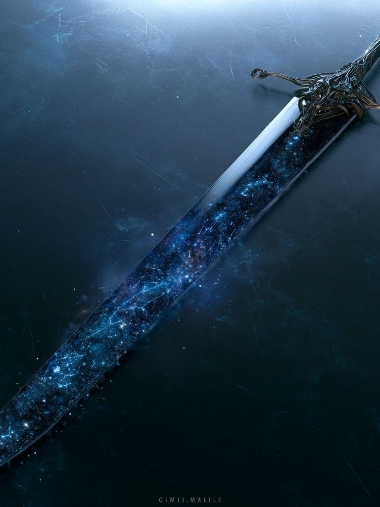 Cosmic Sword Illustration Poster. poster — illustration art