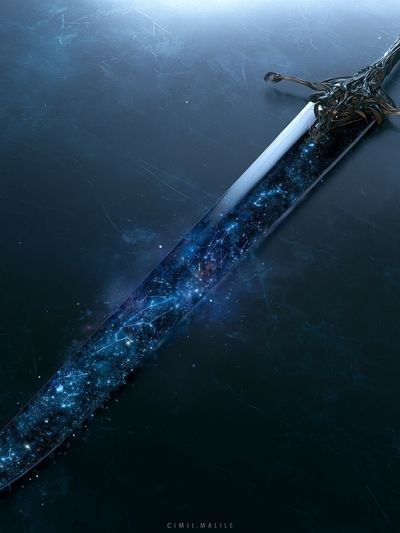 Cosmic Sword Illustration Poster.