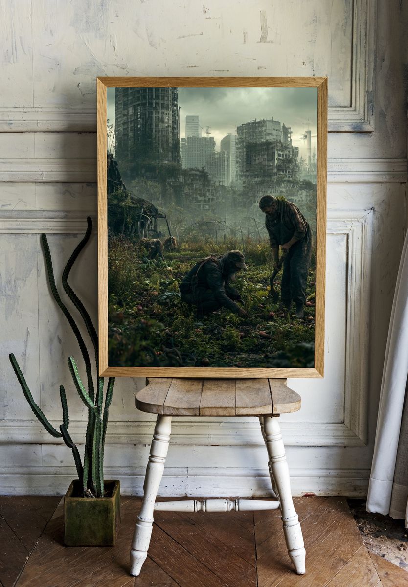 Post-Apocalyptic City Garden Poster. room preview