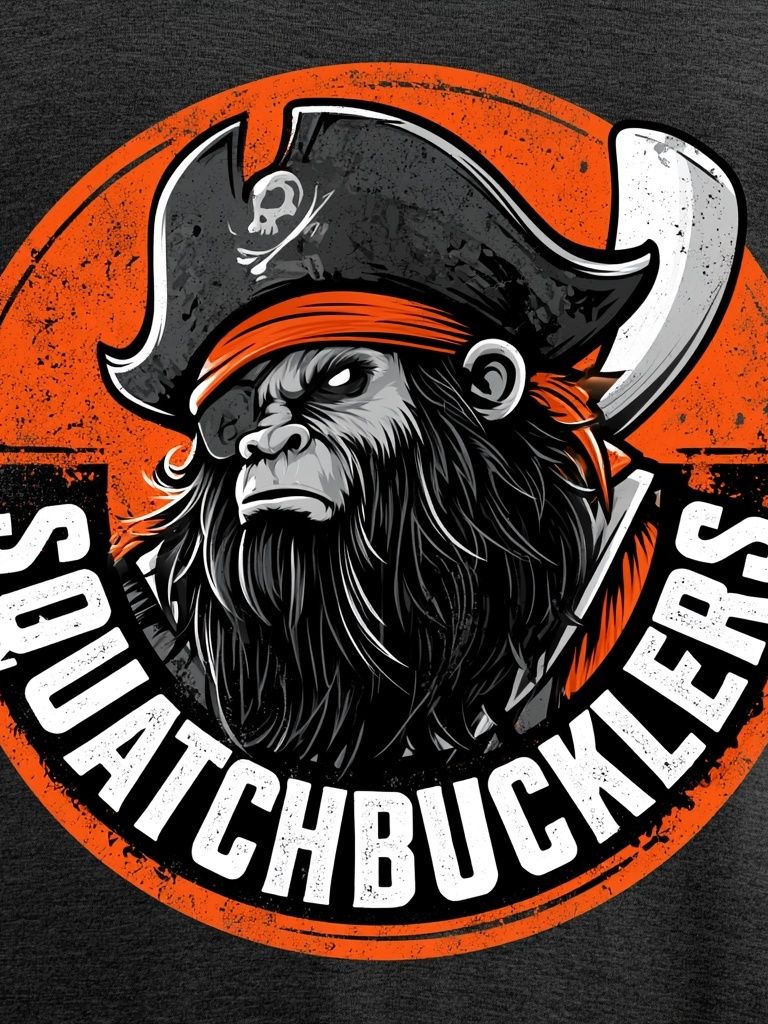 Squatchbucklers Pirate Ape Print. poster — illustration art