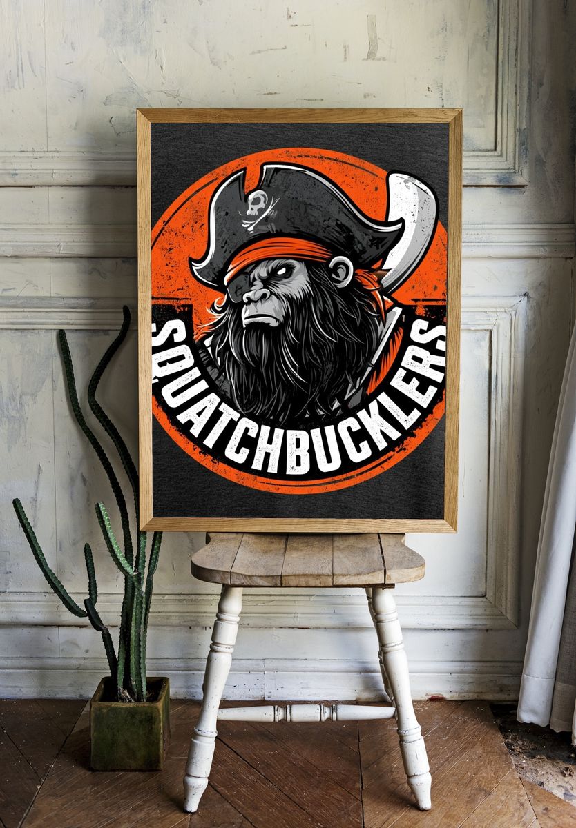 Squatchbucklers Pirate Ape Print. — room view 1