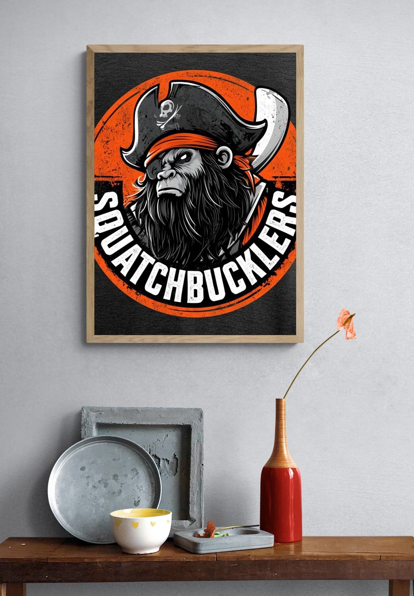 Squatchbucklers Pirate Ape Print. — room view 3