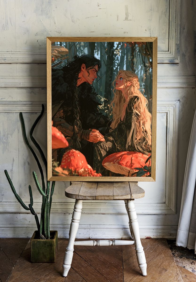 Forest Lovers Digital Art Poster. — room view 1