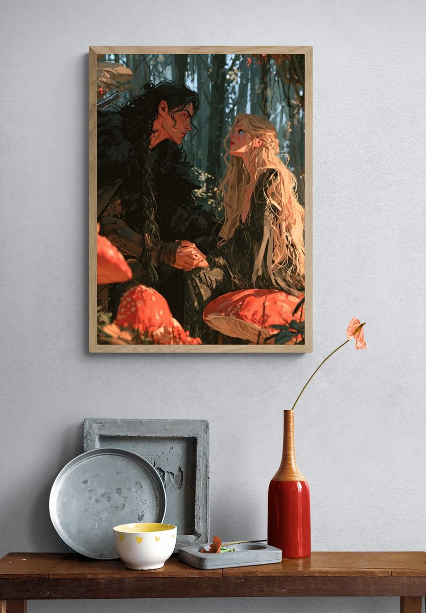 Forest Lovers Digital Art Poster. — room view 3