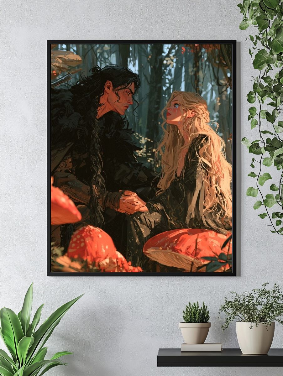 Forest Lovers Digital Art Poster. — room view 4