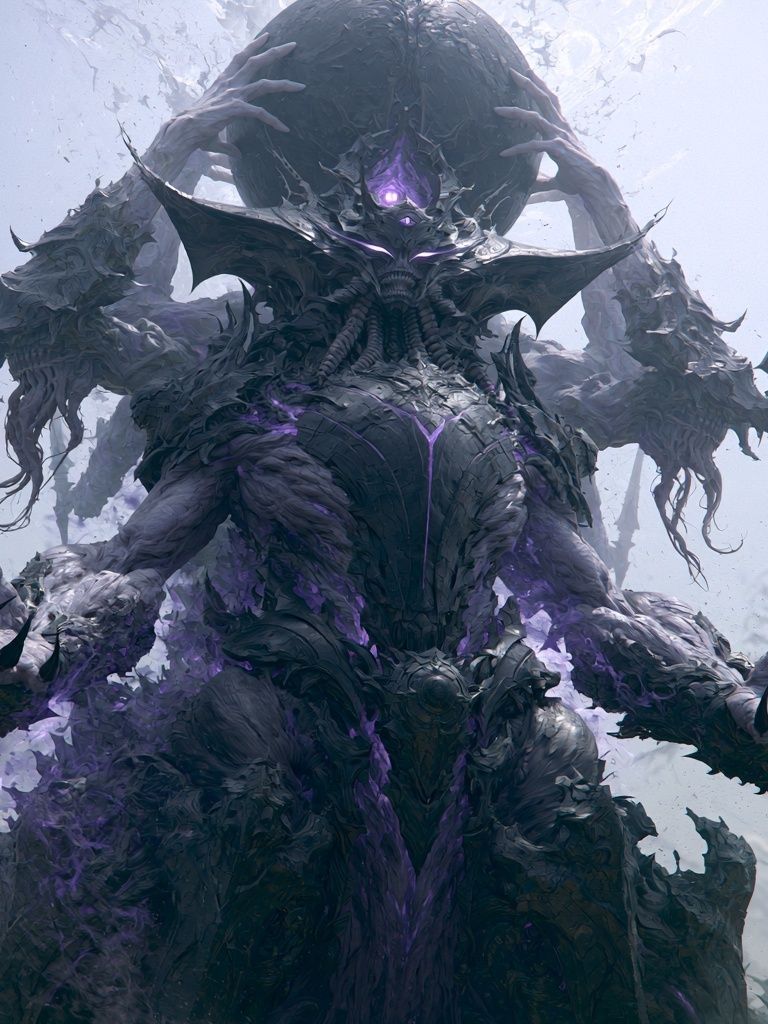 Dark Fantasy Demon Poster. poster — illustration art