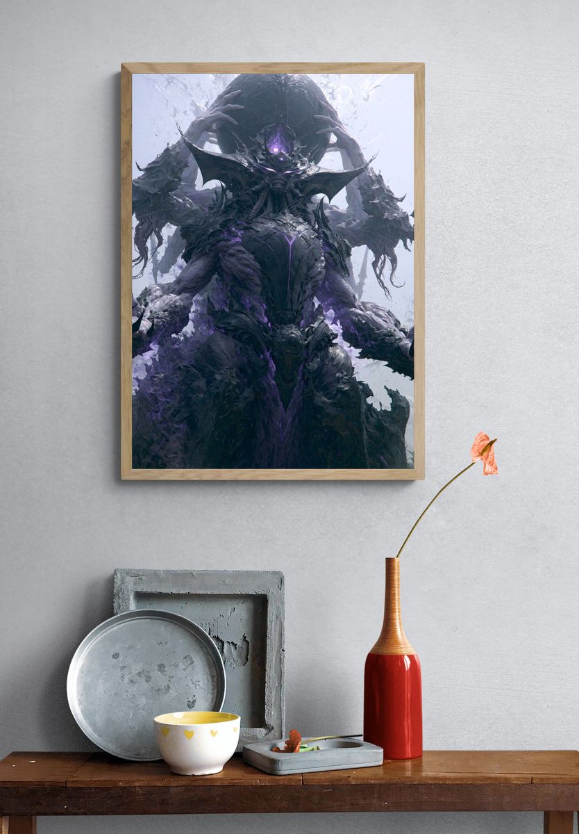 Dark Fantasy Demon Poster. — room view 3