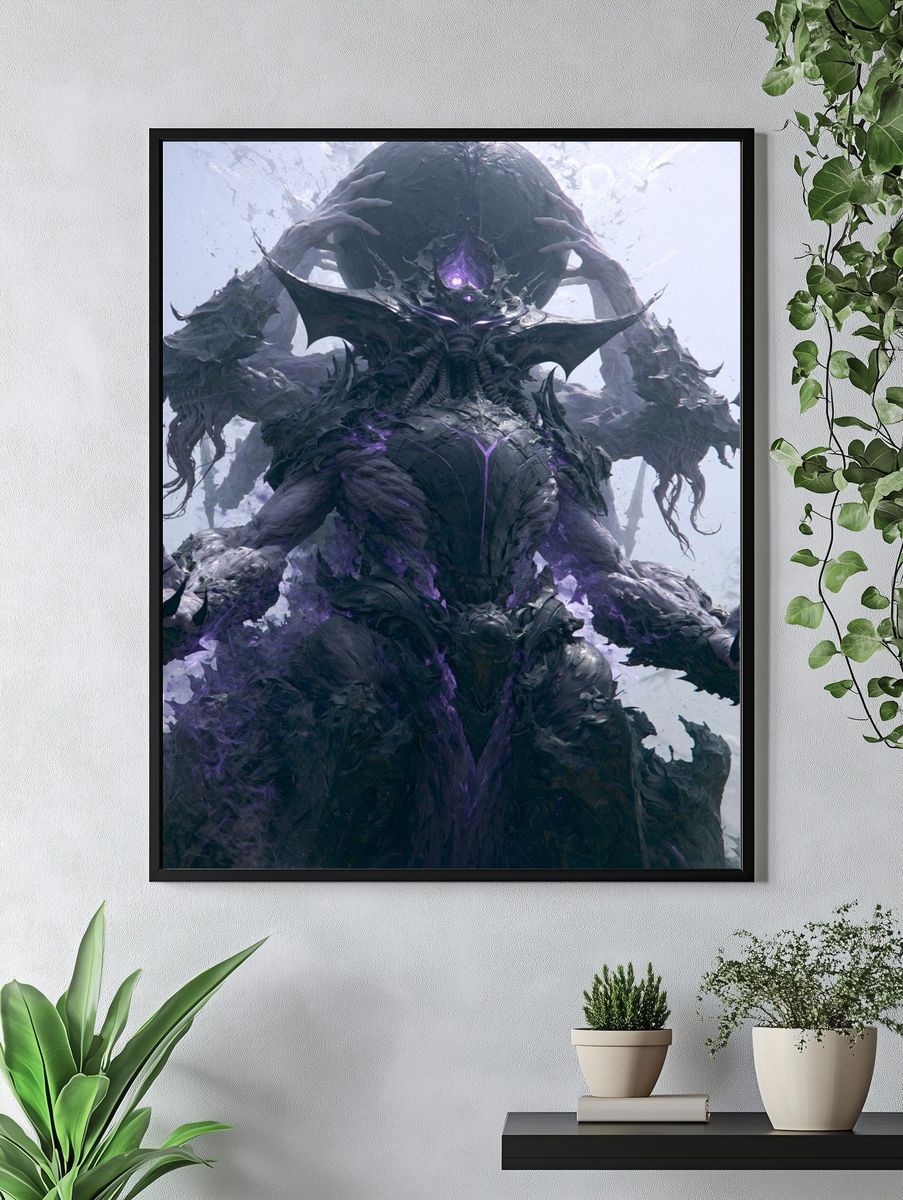 Dark Fantasy Demon Poster. — room view 4