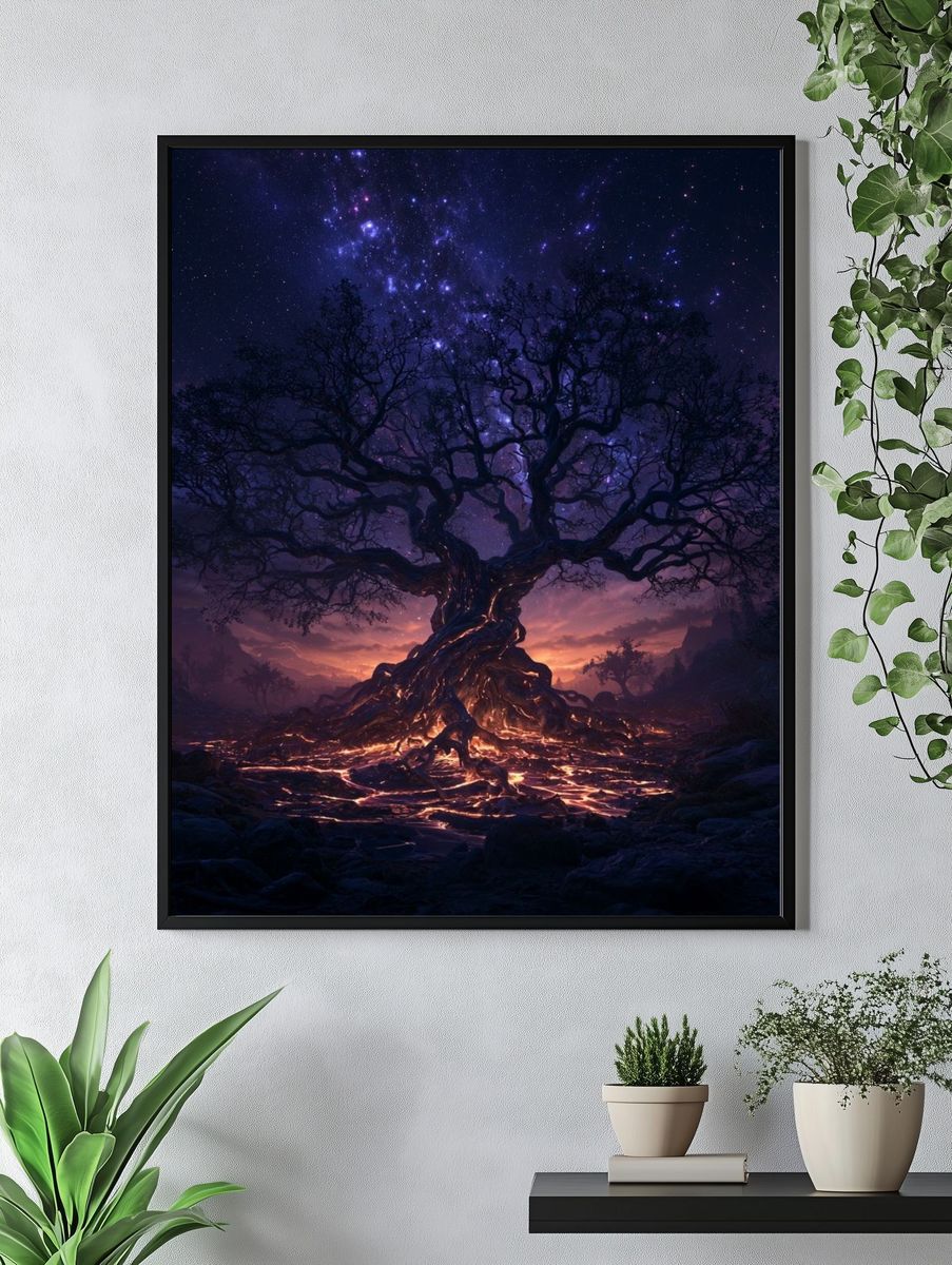Cosmic Tree of Light Poster. — room view 4