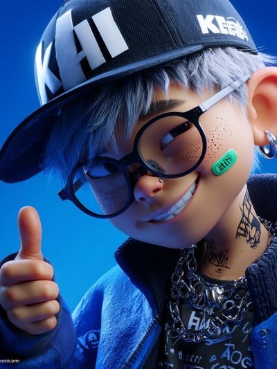 Stylized Streetwear Character Poster. poster print
