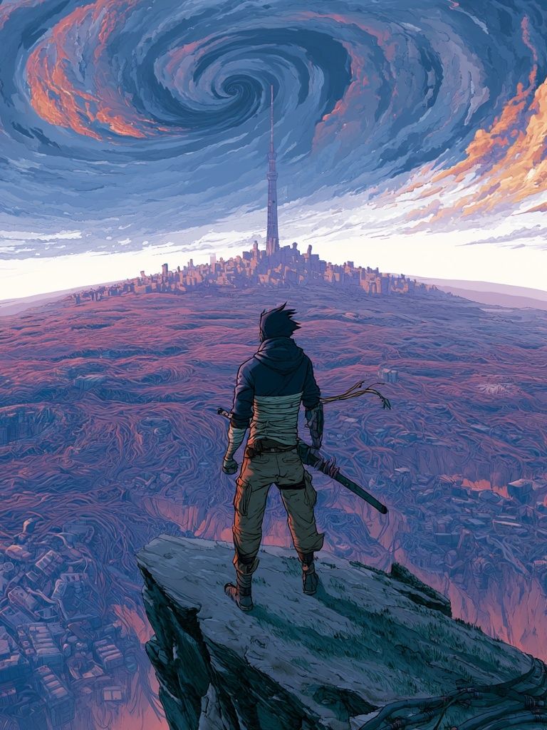 Storm Over the Tower Print. poster detail