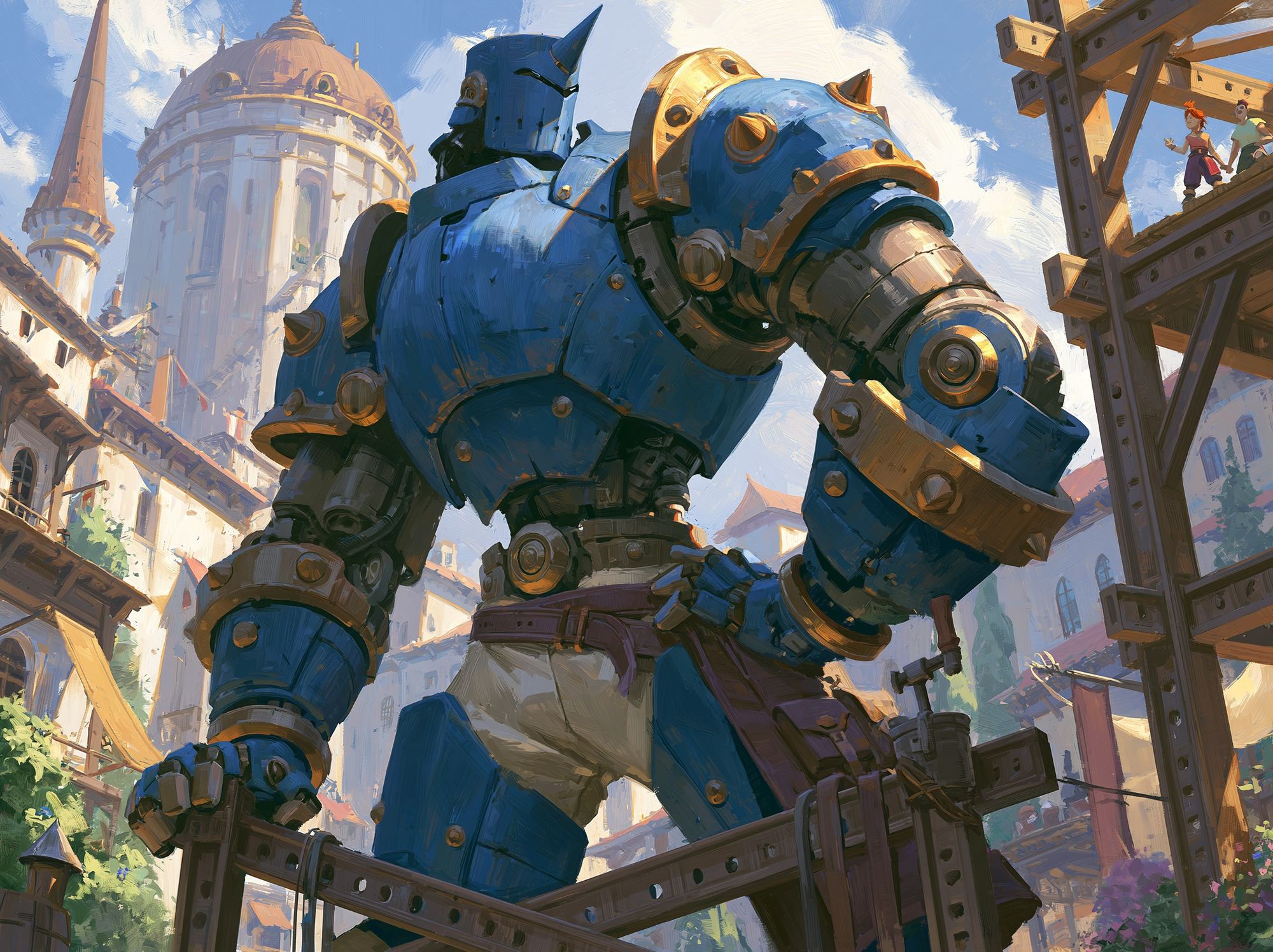 Giant Blue Knight Illustration Poster. poster detail