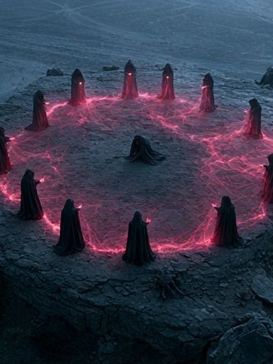 Mystic Ritual Circle Fantasy Print. poster — illustration art