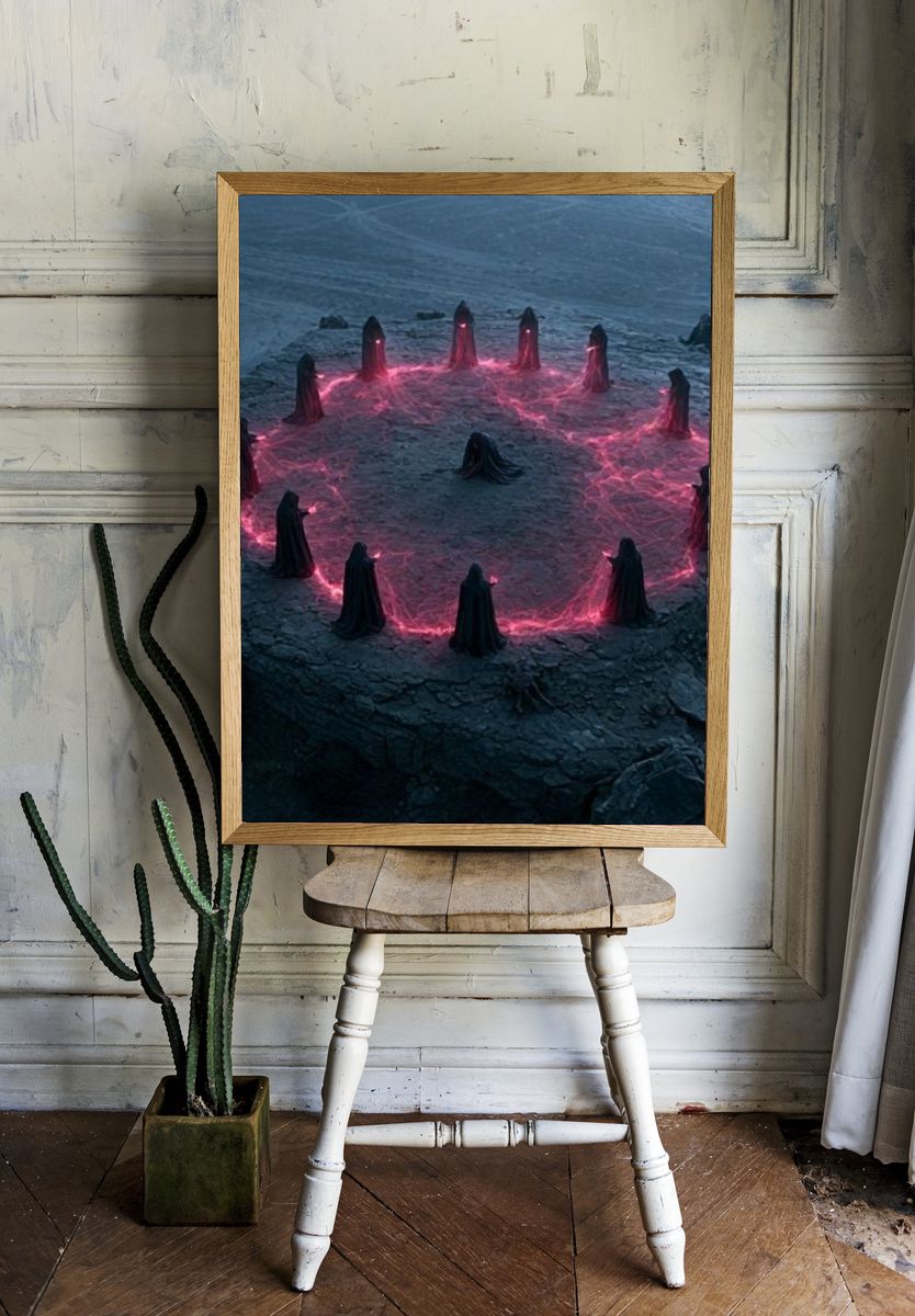 Mystic Ritual Circle Fantasy Print. — room view 1