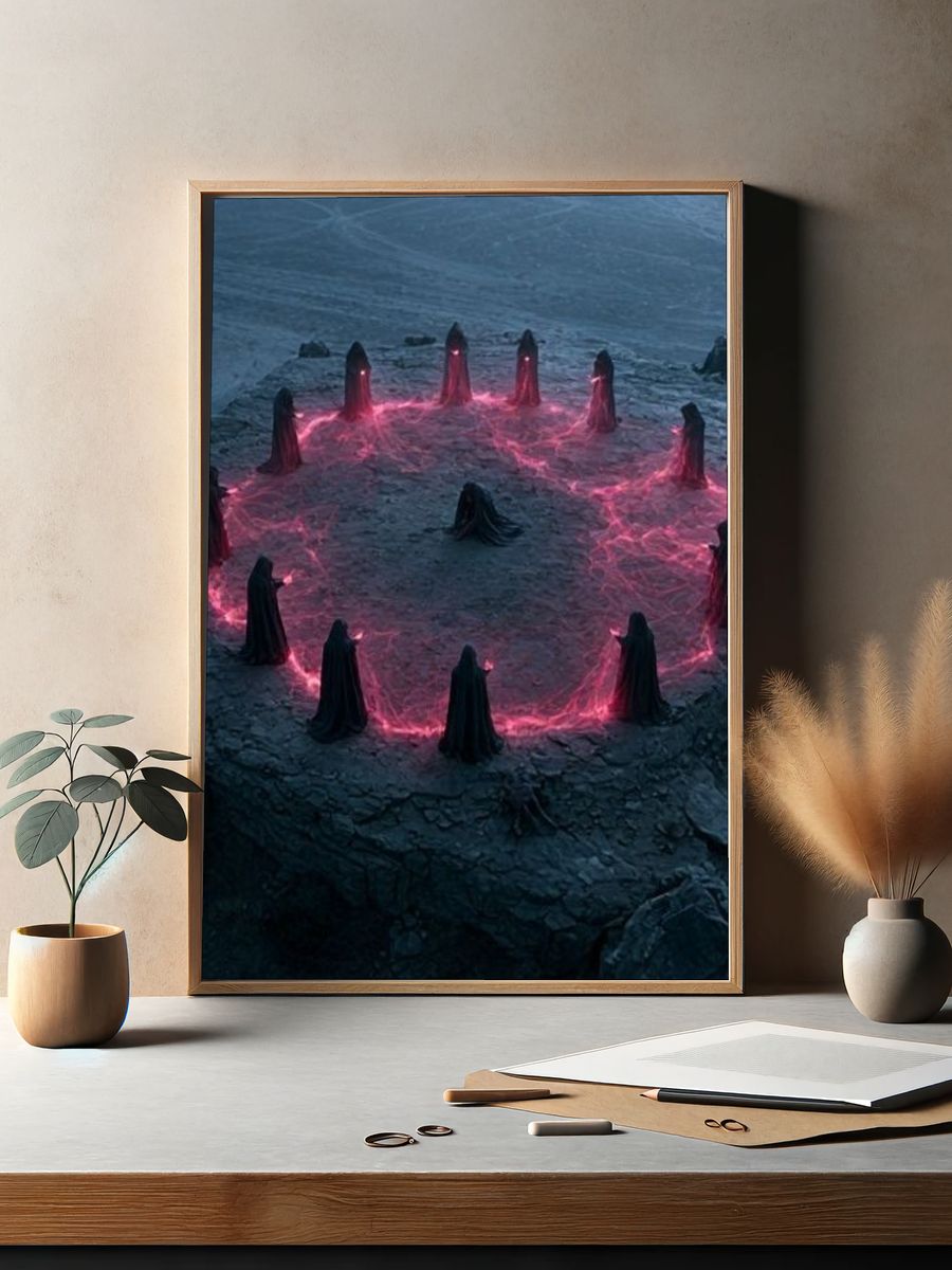 Mystic Ritual Circle Fantasy Print. — room view 2