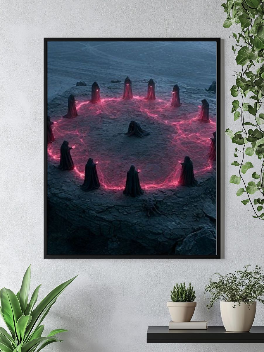 Mystic Ritual Circle Fantasy Print. — room view 4