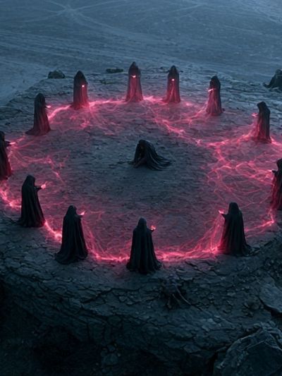 Mystic Ritual Circle Fantasy Print.