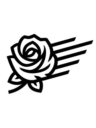 Black Rose Minimalist Print.