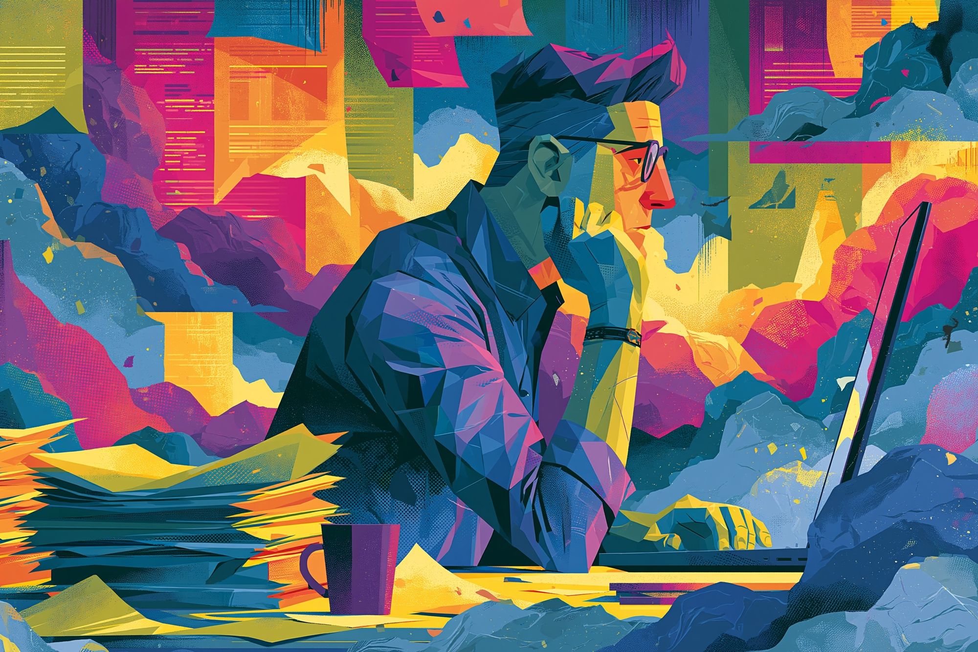Creative Designer Digital Art Poster. poster detail