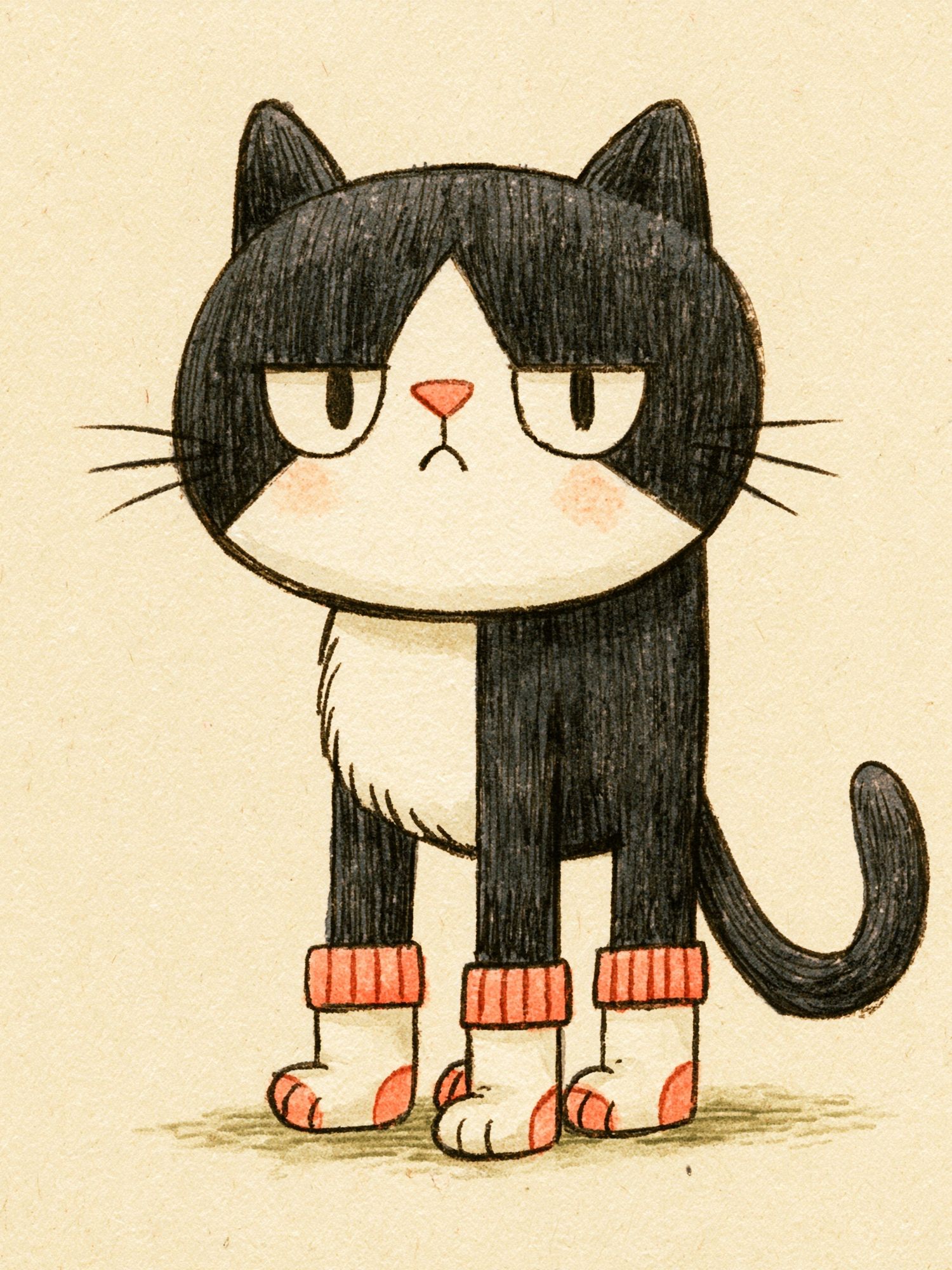 Grumpy Cat Illustration Poster. poster detail