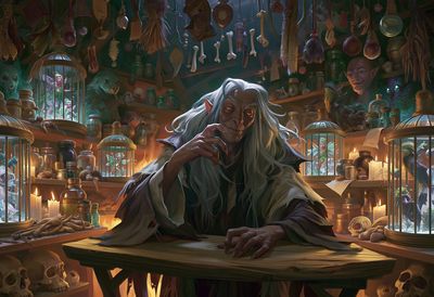 Dark Fantasy Witch Workshop Print. poster
