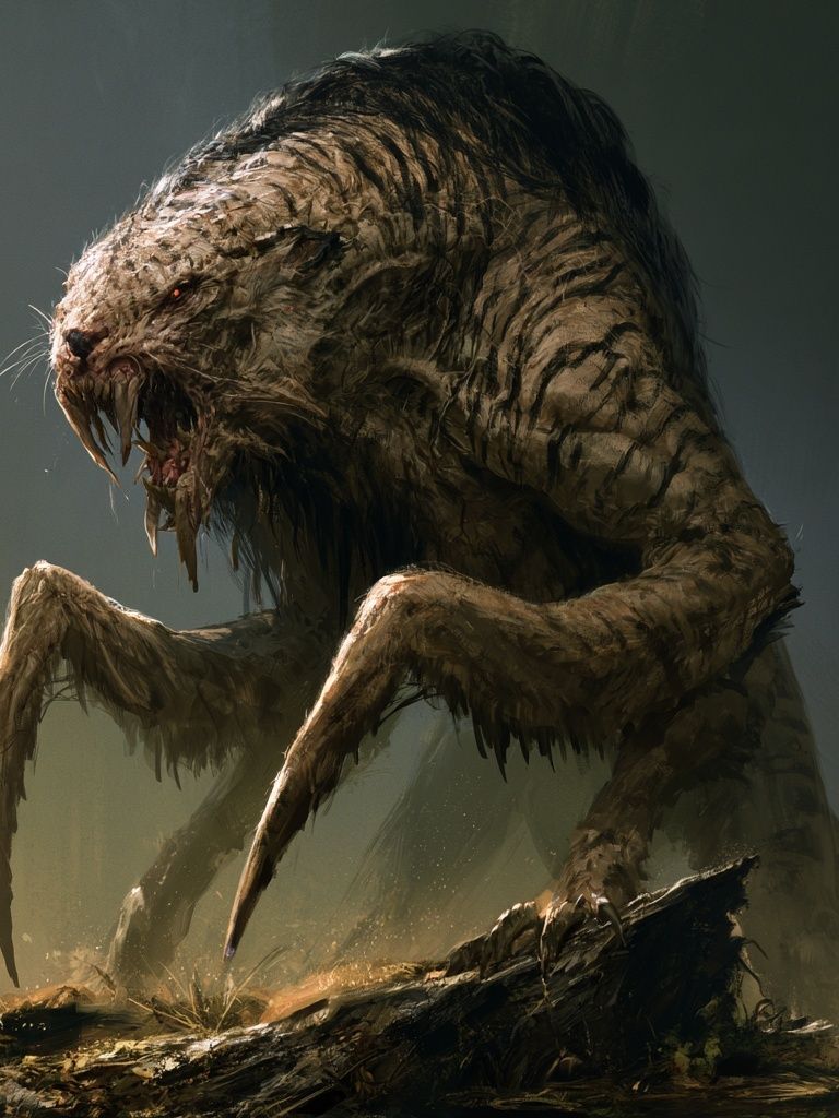 Monster Creature Digital Art Poster. poster detail