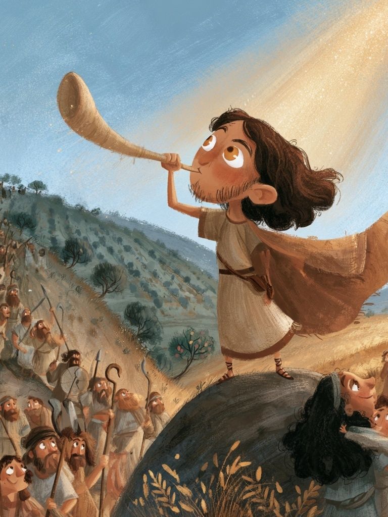 David and Goliath Illustration Poster. poster — illustration art